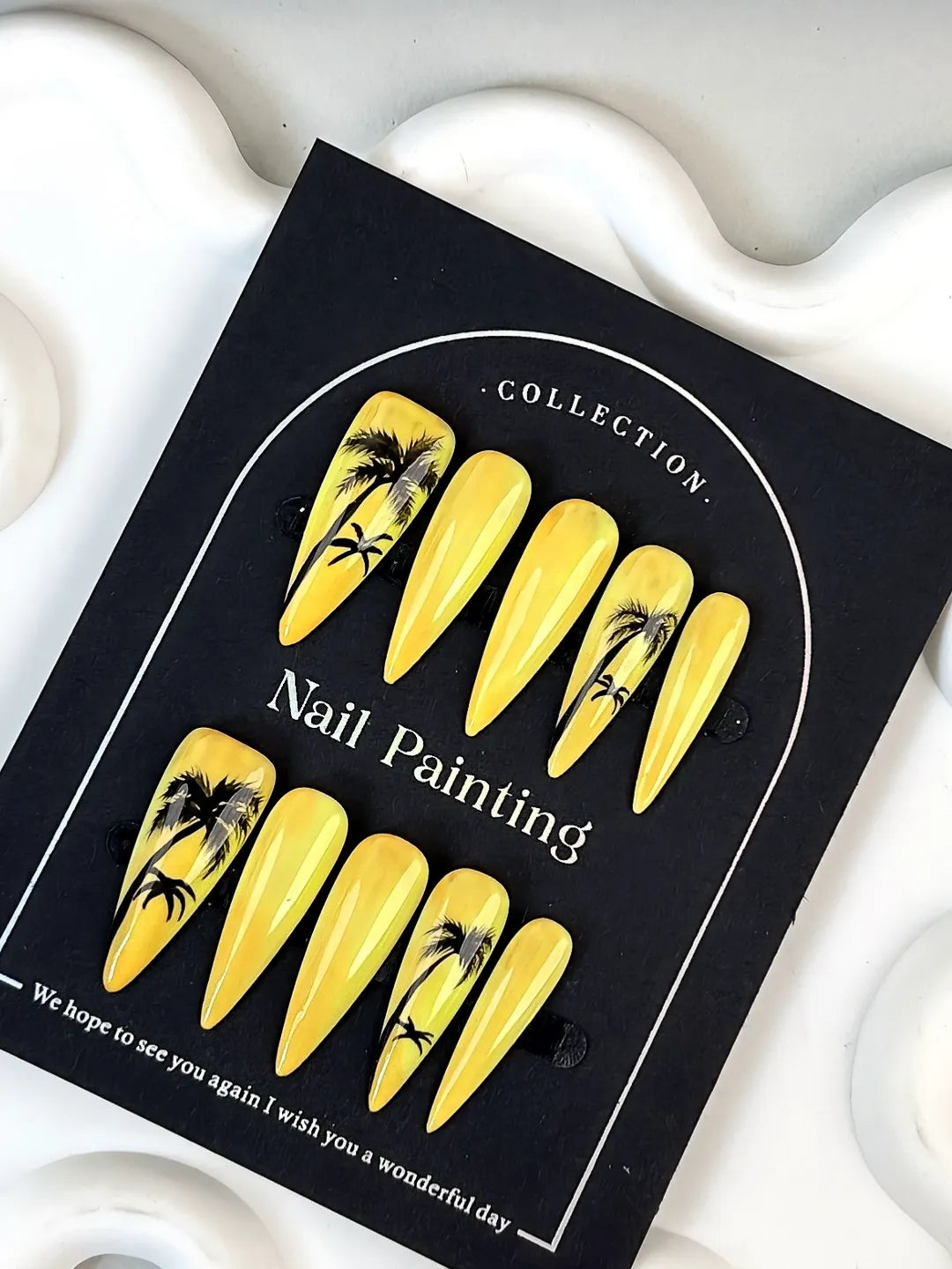 YELLOW PALM SILHOUETTE