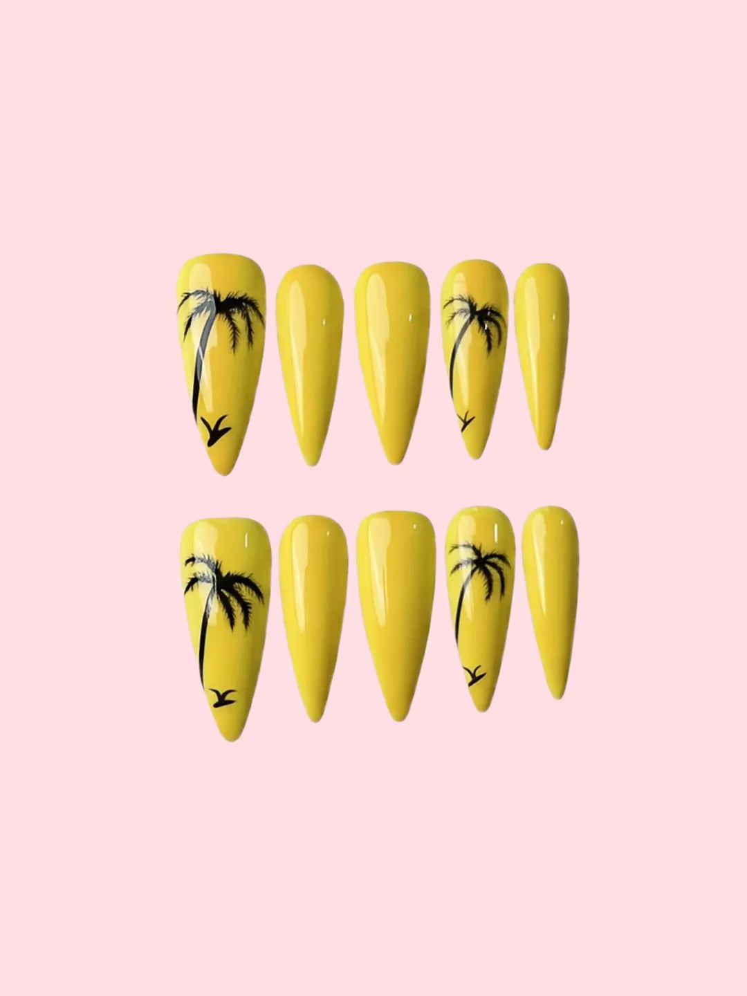 YELLOW PALM SILHOUETTE