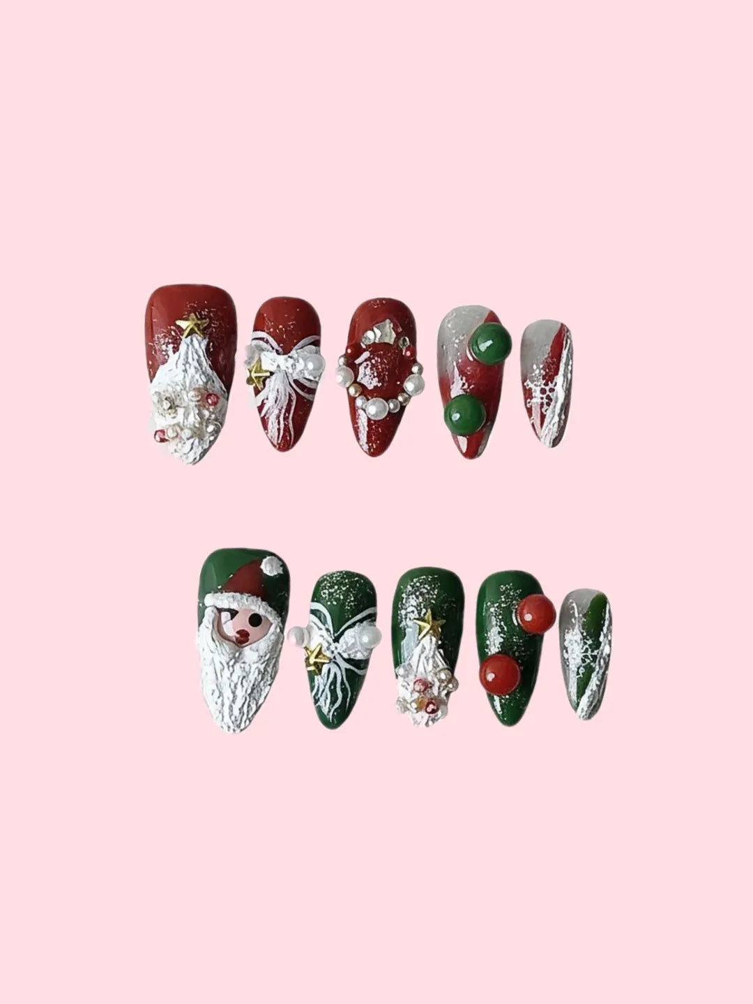 SCULPTED SANTA JEWELS