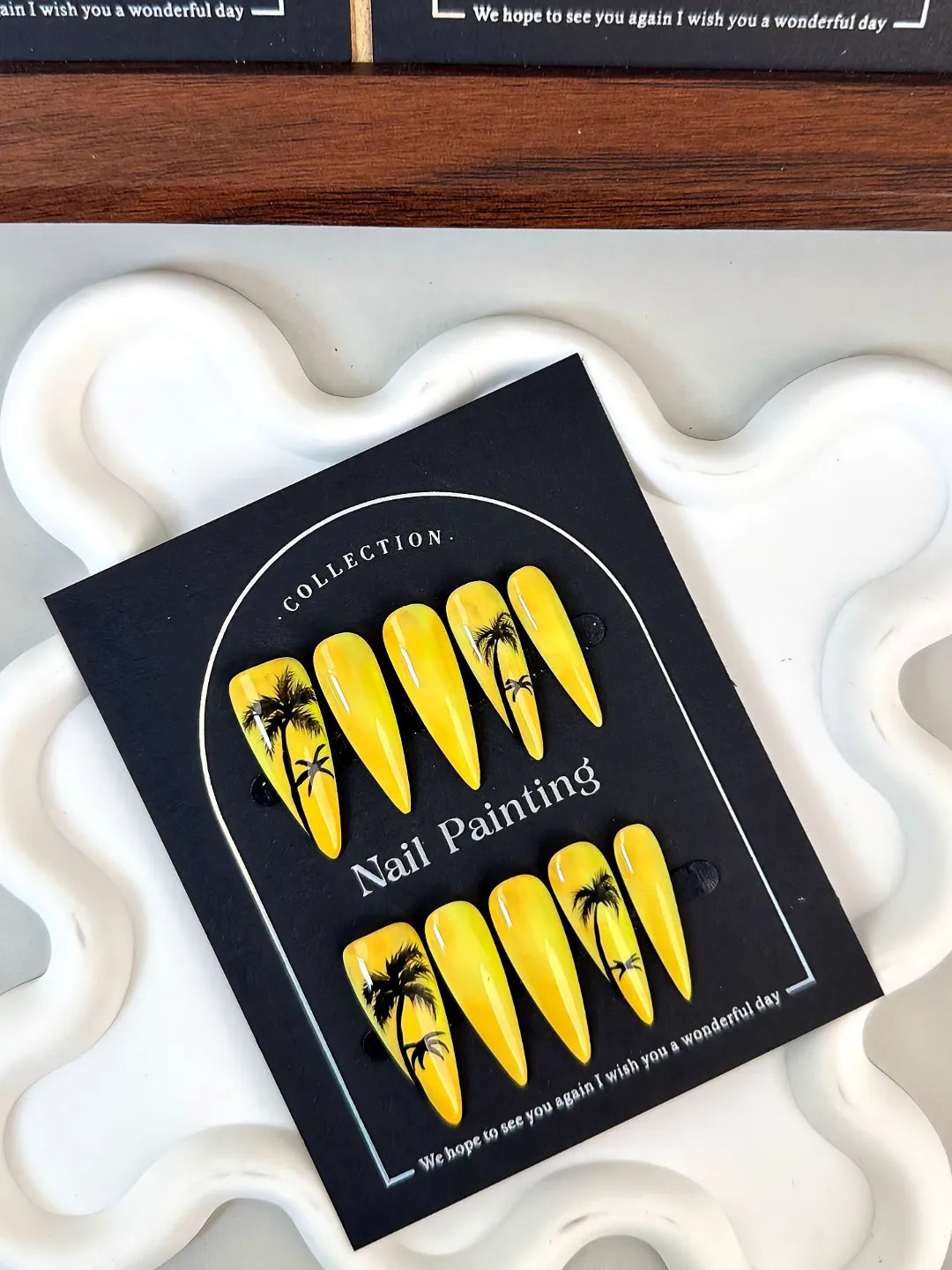 YELLOW PALM SILHOUETTE